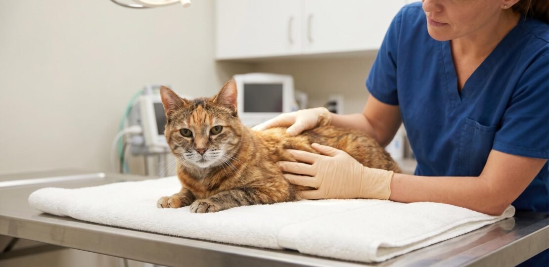 Senior Cat Veterinary Kidney Exam